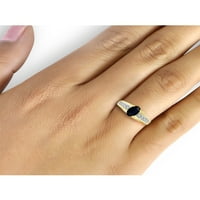 1. Carat T.G.W. Sapphire Gemstone i Carat T.W. Bijeli dijamantni prsten