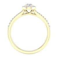 Imperial CT TDW okrugli dijamantni halo zaručnički prsten u 10k žutom zlatu