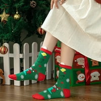 Par božićnih čarapa s prozračnim finim šavovima, ukrasne protuklizne božićne blagdanske čarape za prijatelje