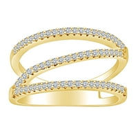 Zaručnički prsten od bijelog prirodnog dijamanta okruglog reza od 0 karata, modni zaručnički prsten za godišnjicu braka od 14 karata