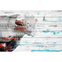 Parvez Taj Red Bull Profil Slikački ispis na bijelom drvu