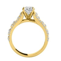 Zaručnički prstenovi za žene s dijamantom od 14 karatnog zaručničkog prstena od 14 karatnog žutog zlata