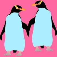 Pingvini s homoseksualnim ponosom drže se za ruke, Ženska majica bez rukava s printom-dizajn iz