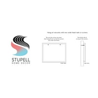 Stupell Industries detaljno uzorak Nautilus Spiral Seashell Modern Design Graphic Art Black Framed Art Print Art Art, Dizajn od strane