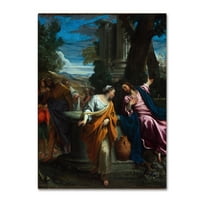 Zaštitni znak likovna umjetnost 'Krist i Samaritanska žena' platno umjetnost Annibale Carracci