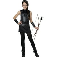 Incharacter kostimi junakinja lovca na Halloween fantasy kostim žensko, dijete 4-10, crno