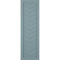 Ekena Millwork 18 W 52 H TRUE FIT PVC jednostruka ploča Chevron Moderni stil Fiksni montirani roleri, mirno plava