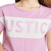 Justice Girls Kratki rukav blokiralo majicu, 2-pack, veličine XS -xxl