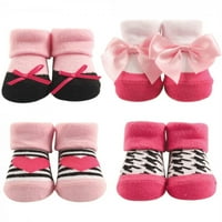 Poklon Set čarapa za djevojčice za novorođenčad u kutiji, srce, Jedna veličina
