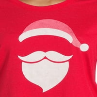 Ženska majica s grafičkim printom božićnog Djeda Božićnjaka u blagdansko vrijeme