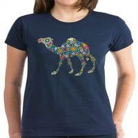 CafePress - Svijetla majica Camel u retro stilu s cvjetnim ispis - Ženska tamna majica