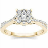 Carat T.W. Dijamantni kompozitni zaručnički prsten od 10kt žutog zlata