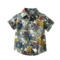 T-Shirt za dječake, ljetna ležerna odjeća za dječake, majica kratkih rukava s cvjetnim printom, majica za plažu, gornja odjeća, Majice