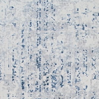 Pravokutni tepih od 51730758023076 inča - čelična plava i slonovača