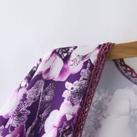 Ženske jesenske modne košulje za žene, ženski kimono kardigan s napuhanim rukavima s cvjetnim printom, široka ležerna bluza, bluze