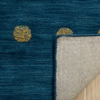 Obična vunena prostirka u boji, plava, 3' 5'