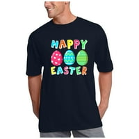 Majice za žene uskršnja jaja Sretan Uskrs Cvjetni print muške i ženske široke majice s okruglim vratom s kratkim rukavima top bluza