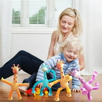 Teleskopska igračka za usisavanje žirafe, jedinstveni dizajn slatkih životinja, rastezljiva igračka za usisavanje, igračke za jednogodišnje
