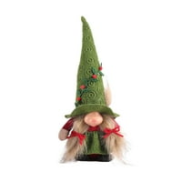 Božićna lutka koja privlači pažnju finom izradom, preslatki izvrsni ukrasni ukras božićnog drvca za zabavu od zelene tkanine
