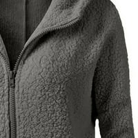 Ženski kaputi i jakne plus size jesenski / zimski kaputi džemper s kapuljačom topla vunena pamučna gornja odjeća ženski vrhovi