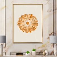 DesignArt 'Orange Radiant Sun I' Moderno uokvireno platno zidne umjetničke ispis