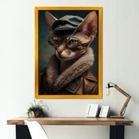 DesignArt 'Mačka koja nosi odjeću II' platno zidna umjetnost
