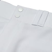 Široke bejzbolske hlače s otvorenim dnom, male za odrasle, bijele