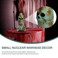 Lubanja Bomba ukras od smole mala imitacija nuklearne bojeve glave kostur ukras za dvorište vrt Kućni desktop dekor za Noć vještica