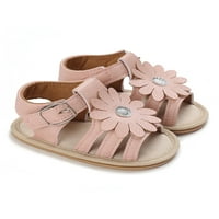 Cipele za djevojčice, kožne mekane sandale s cvjetnim dekolteom, rođendanski poklon za šetnju, prvi šetač za bebe