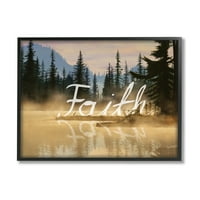 Kaligrafija vjere, voda plutajućeg jezera, šumski pejzaži, grafika, zidna umjetnost u crnom okviru, dizajn