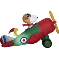 Igračke na napuhavanje za božićno dvorište veličine 4 metra Snoopie kikiriki u sceni aviona