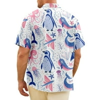 Majica s oceanskom tematikom, majice za muškarce, Ležerne majice, Muška majica s printom od 3 inča, Majice bez rukava