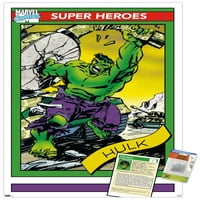 Kartice za trgovanje - Zidni plakat s Hulkom i gumbima, 22.375 34
