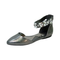 Jill za žene široka otvorena osovina ukrasni kristal elastični remen za gležanj cipele bez pete kositar 10