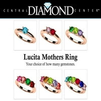 Nana Lucita odrasle žene majke prstena 1- kamenje u 10k ružičastom zlatu, kamen za poklon Majčin dan 3