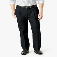 Dockers muški naborani klasični fit potpis kaki lu Cotton Stretch Rashing hlače