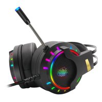 7. Kanalne žičane slušalice LED svjetleće Podesive slušalice za igre na sreću-Slušalice s mikrofonom torba u paketu