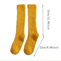Zimske ženske čarape od koraljnog flisa u A-listi, domaće jednobojne čarape do sredine teleta sa srednjom cijevi