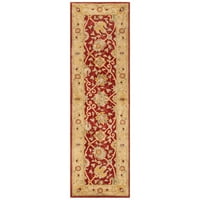 Starinski vuneni tepih u tradicionalnom cvjetnom uzorku, hrđa, 7'6 9'6