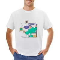 Proizvodi muška majica s grafičkim printom vintage sportska majica kratkih rukava U bijeloj boji;