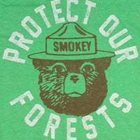 Smokey medvjed muški Zaštitite naše šume Grafička majica kratkih rukava, do veličine 3xl