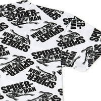 Spider-Man Boys Boys za kravate Kit Grafičke majice veličine 4-16