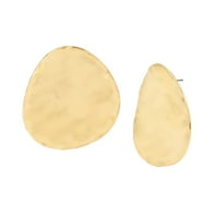 Zlatne naušnice s gumbima u obliku diska, duljine 1,7 inča
