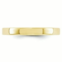 Primarno zlato, karatno žuto zlato, standardni ravni prsten za udobnost, veličina 5,5