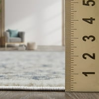 Plavi orijentalni tepih od 8' 10' za unutarnje prostore