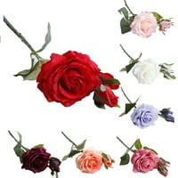 Sretan Datum umjetno cvijeće, faa Cvijeće lažne glave svileni cvijet Ukrasna ruža savršeno za unutarnji vanjski kućni kuhinjski uredski