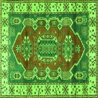 Tradicionalne prostirke za sobe okruglog oblika s geometrijskim uzorkom zelene boje, 3' okrugle