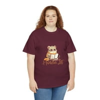 Majica od debelog pamuka s printom hrčka, majica za ljubitelje slatkih životinja, knjiški moljac