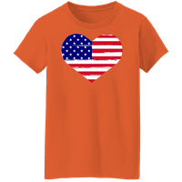 Američka zastava kolekcija srca Ženska grafička majica 4. srpnja Patriotska SAD -a - Alt nevolje