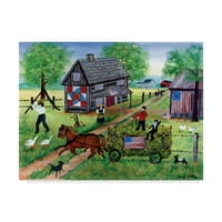 Zaštitni znak likovna umjetnost 'American Hay Ride' Canvas Art by Cheryl Bartley